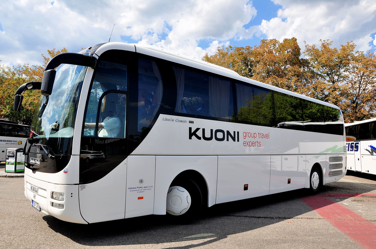 MAN Lions Coach von Interbus Praha/CZ in Krems gesehen.