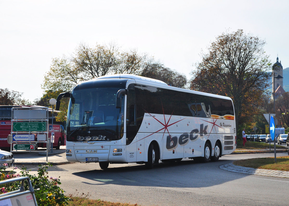 MAN Lion`s Coach von Karl Beck Reisen aus der BRD in Krems.