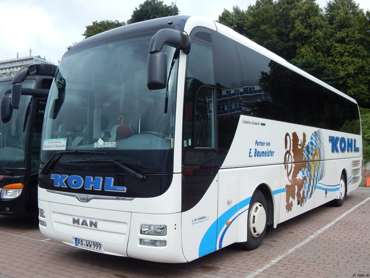 MAN Lion's Coach von Kohl aus Deutschland im Stadthafen Sassnitz. 