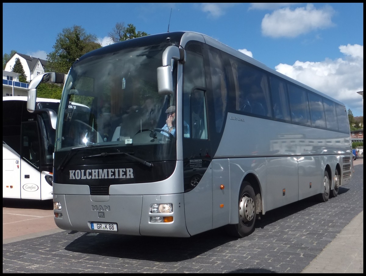 MAN Lion's Coach von Kolchmeier aus Deutschland im Stadthafen Sassnitz.