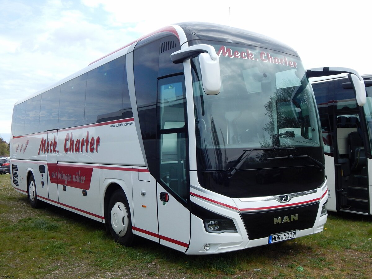 MAN Lion's Coach von Meck. Charter aus Deutschland in Sassnitz.