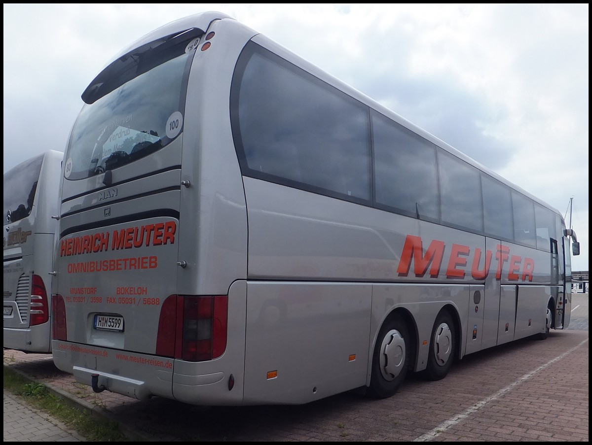 MAN Lion's Coach von Meuter aus Deutschland im Stadthafen Sassnitz.