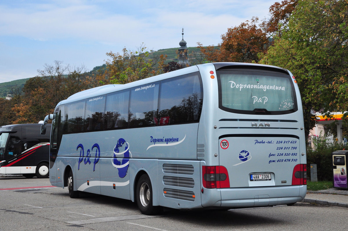 MAN Lion`s Coach von P & P Transport.cz in Krems gesehen.