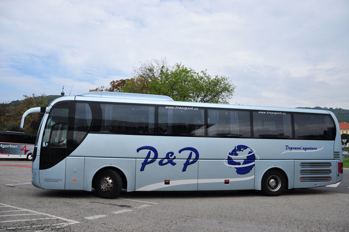 MAN Lion`s Coach von P & P Transport.cz in Krems gesehen.