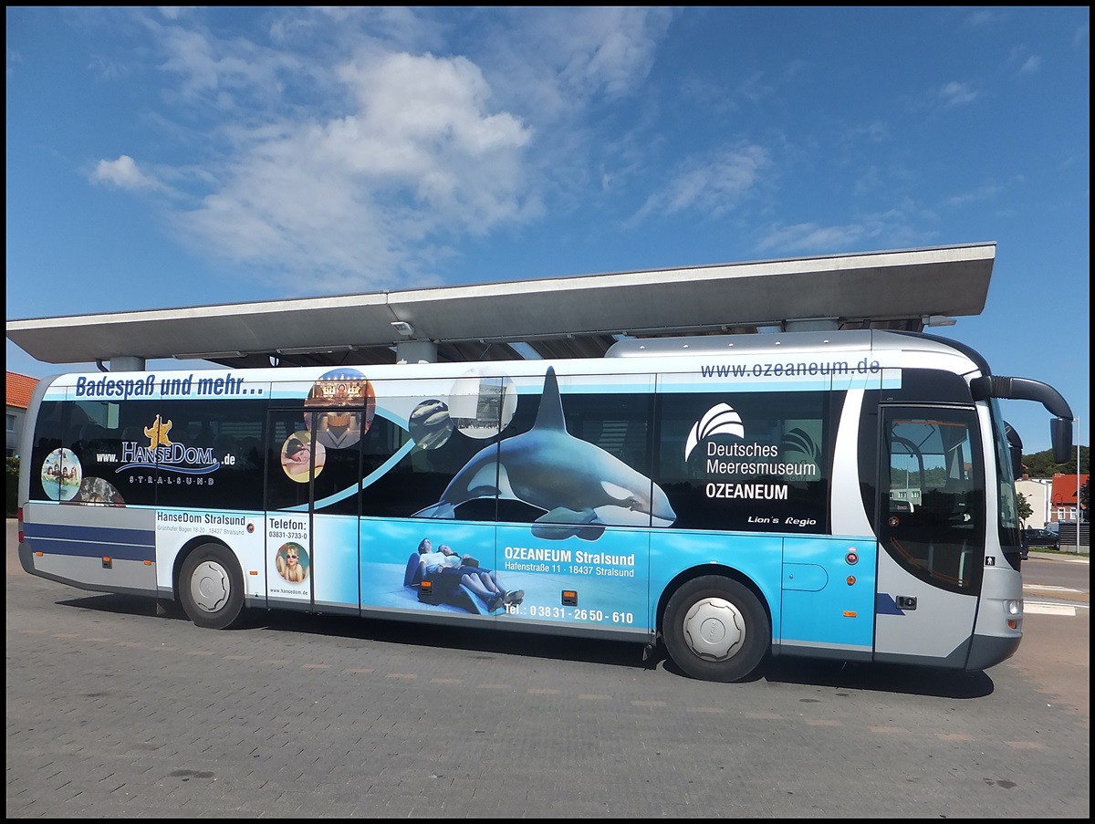 MAN Lion's Regio der Kraftverkehrsgesellschaft mbH Ribnitz-Damgarten (ex. Osteebus) in Bergen.