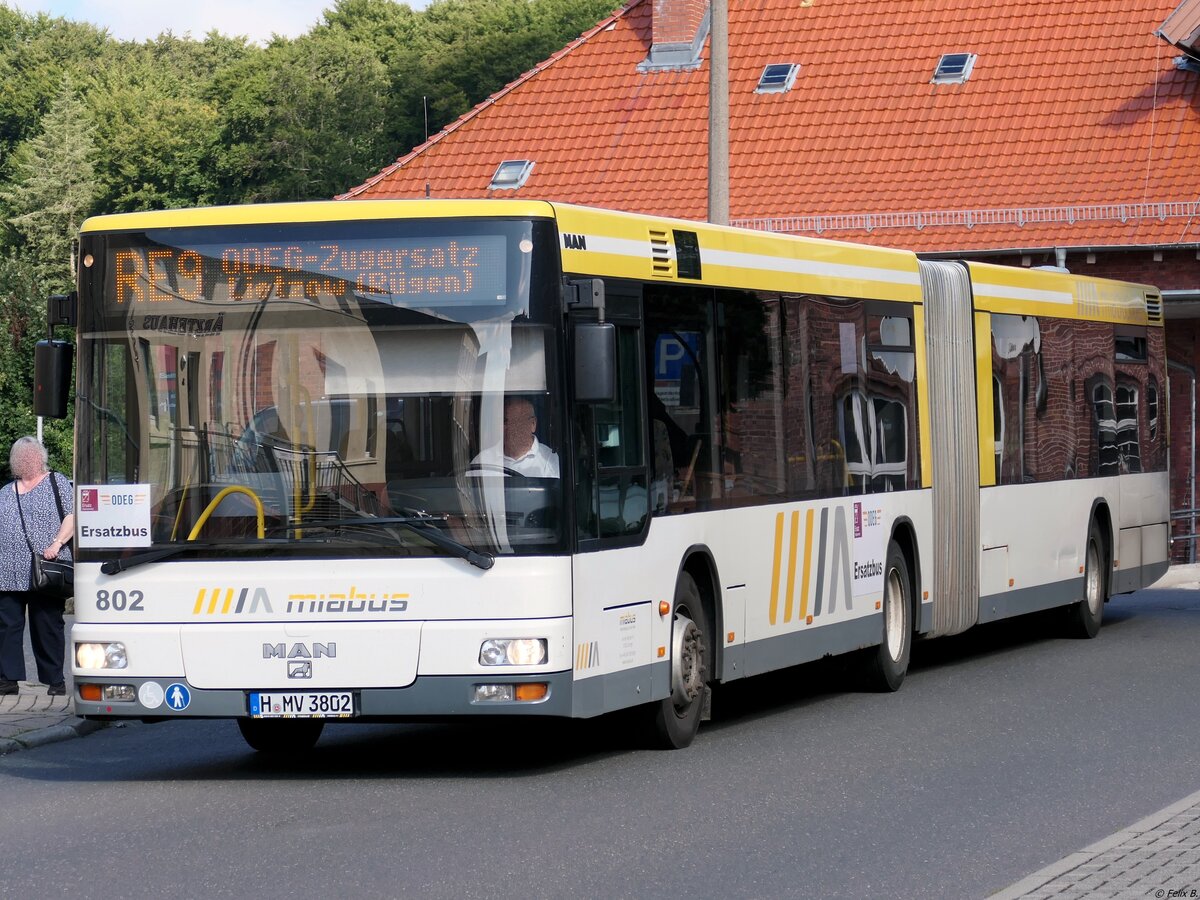 MAN Niederflurbus 2. Generation von Miabus aus Deutschland (ex WestVerkehr HS-KW 185) in Sassnitz.