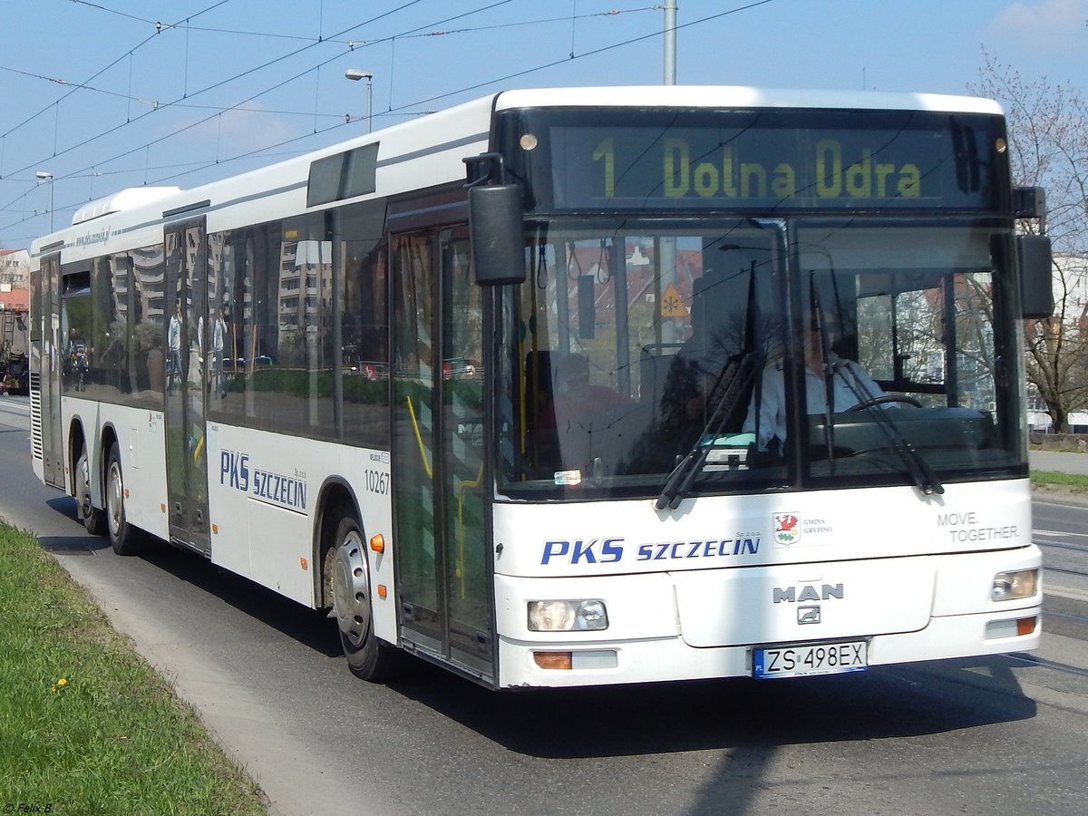 MAN Niederflurbus 2. Generation von PKS Szczecin aus Polen in Stettin.