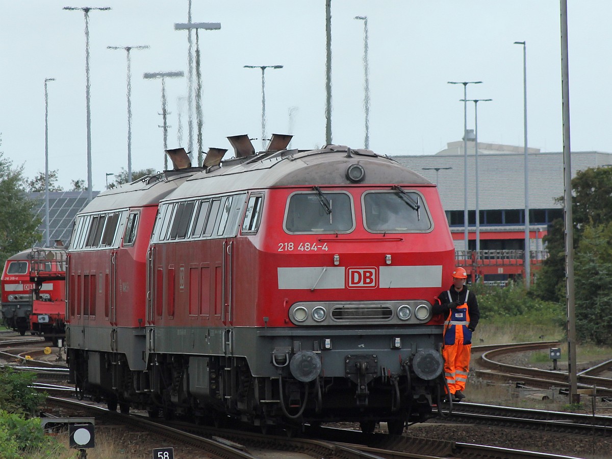 Marschbahn Gastloks 20: DB 218 484-4, REV/RK/16.10.14, Verl/RK/30.06.21, Niebüll 23.09.18