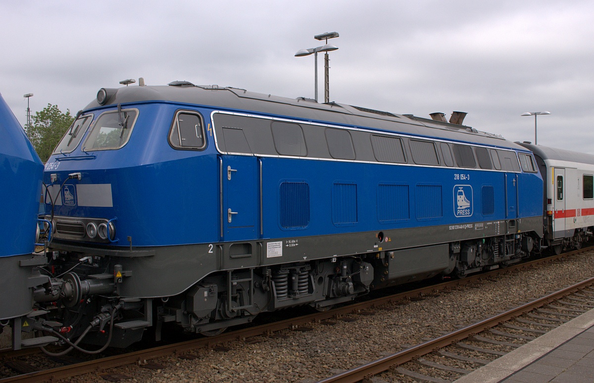 Marschbahn Gastloks: 8. PRESS 218 448-9, REV/BCS X/03.03.20, Niebüll 14.06.2020