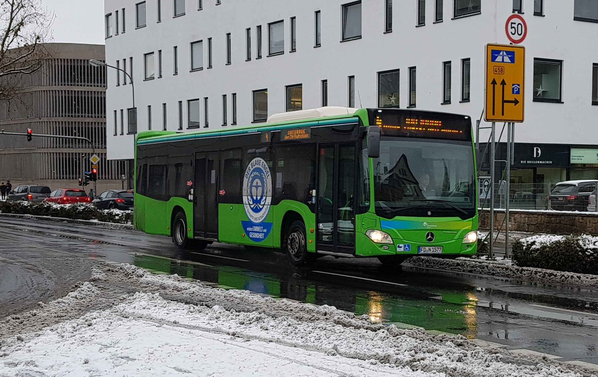 MB Citaro (1577) von RhnEnergie unterwegs in Fulda im Dezember 2020