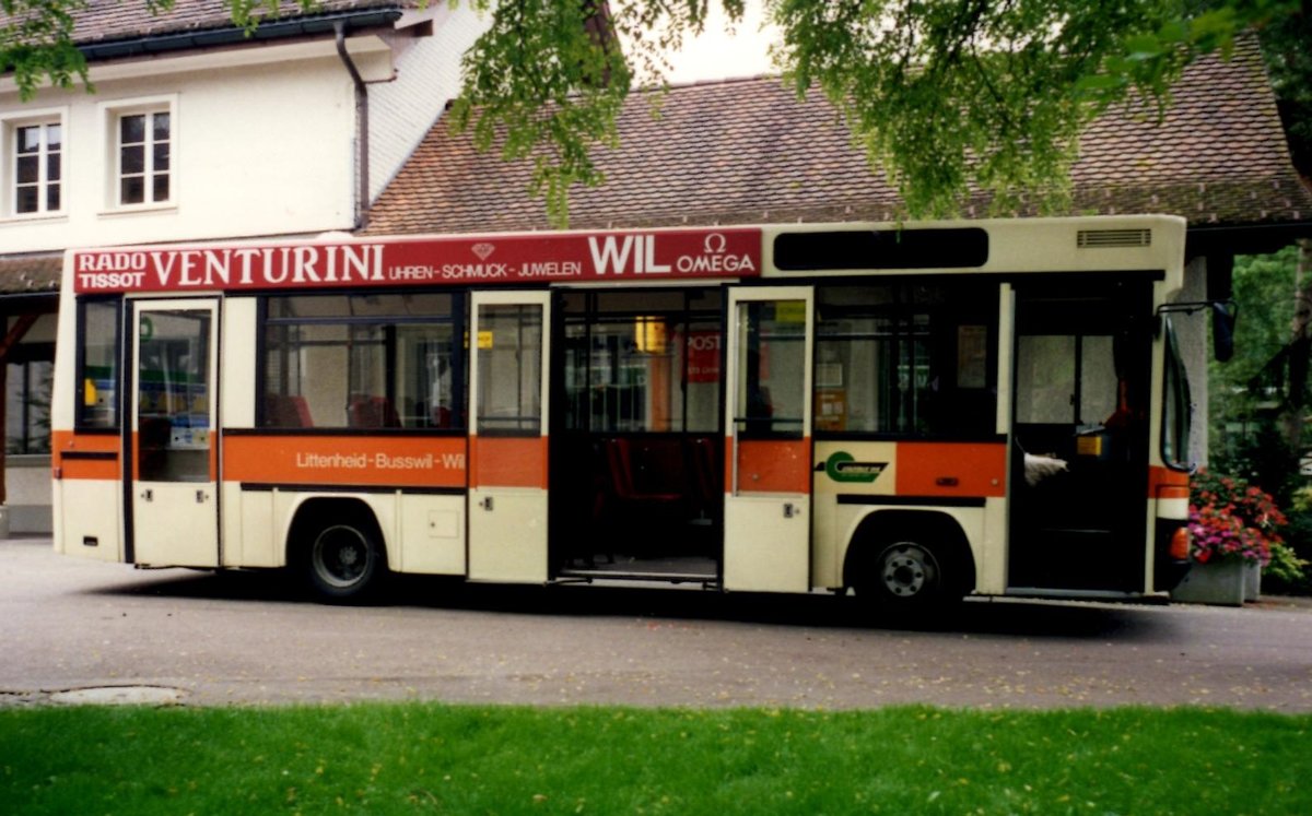 (MD393) - Aus dem Archiv: AWL Littenheid - TG 3974 - Neoplan am 18. September 1995 in Littenheid, Klinik