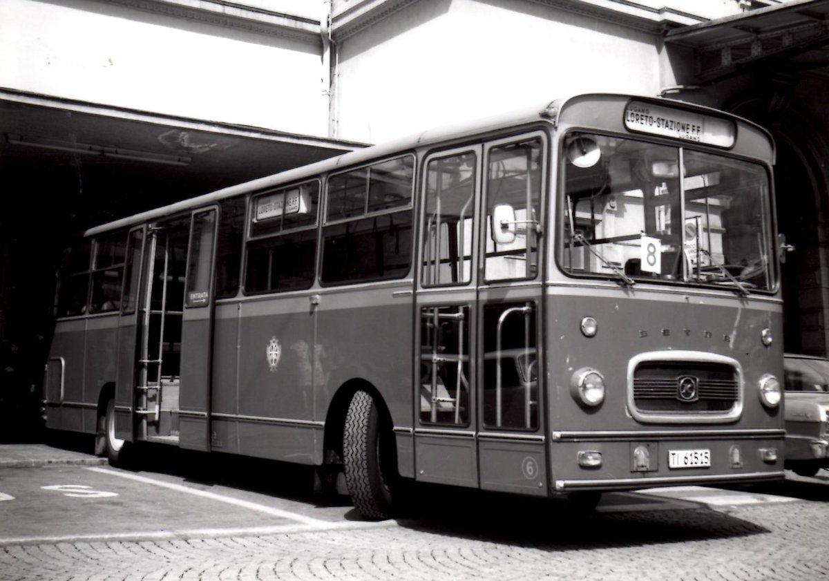 (MD410) - Aus dem Archiv: ACT Lugano - Nr. 6/TI 61'515 - Setra um 1970 in Lugano