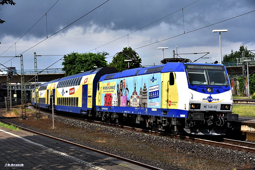 ME 146-02 ist mit den metronom richtung lüneburg gefahren,30.07.16