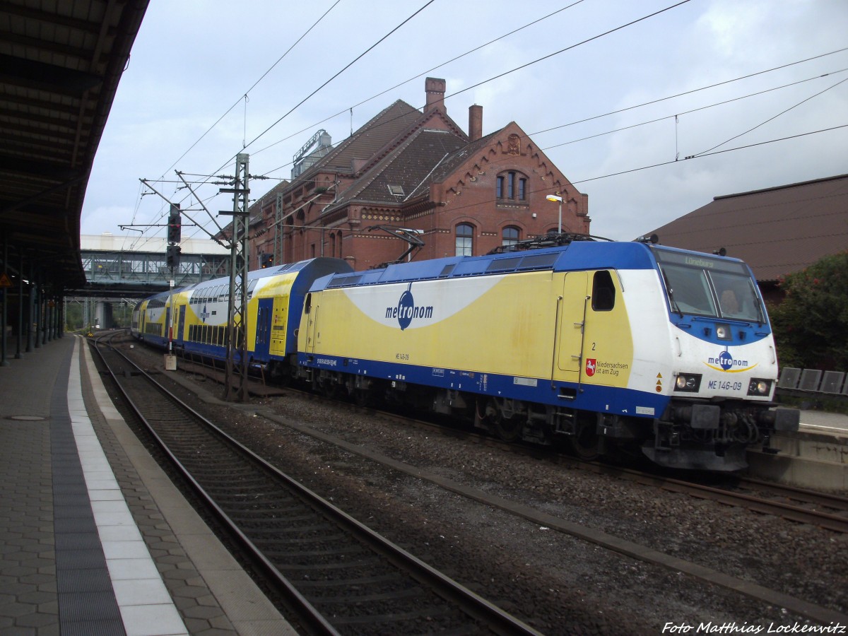 ME 146-09 mit ziel Lneburg im Bahnhof Hamburg Harburg am 31.8.13