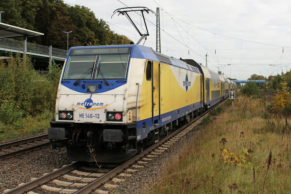 ME 146-12 macht sich auf den Weg nach Hamburg. Tostedt, 16.10.2021