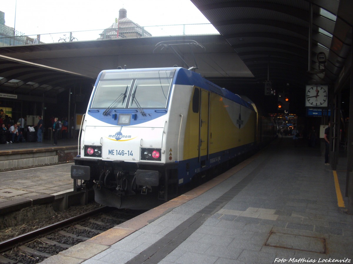 ME 146-14 mit ziel Uelzen im Bahnhof Hamburg Hbf am 1.9.13