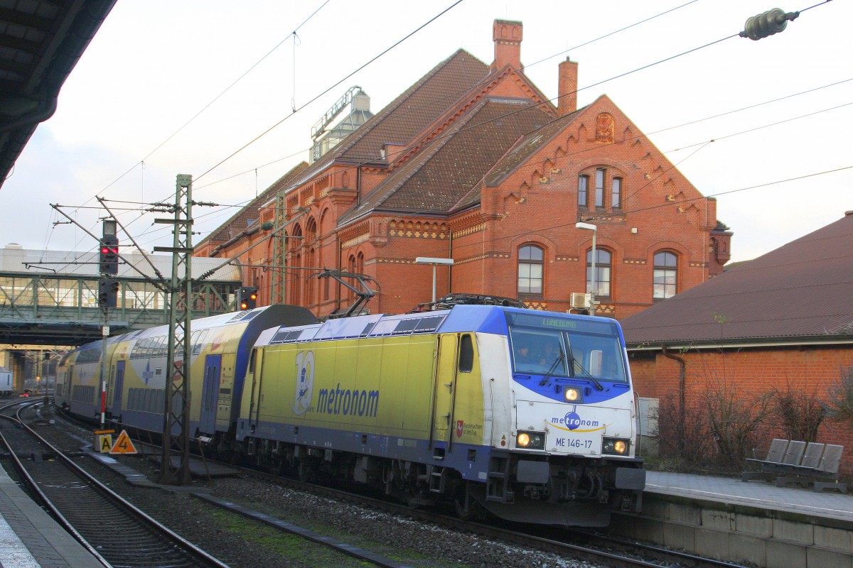 ME 146-17 mit RB31 nach Lüneburg
am 29.12.2014 in Hamburg-Harburg