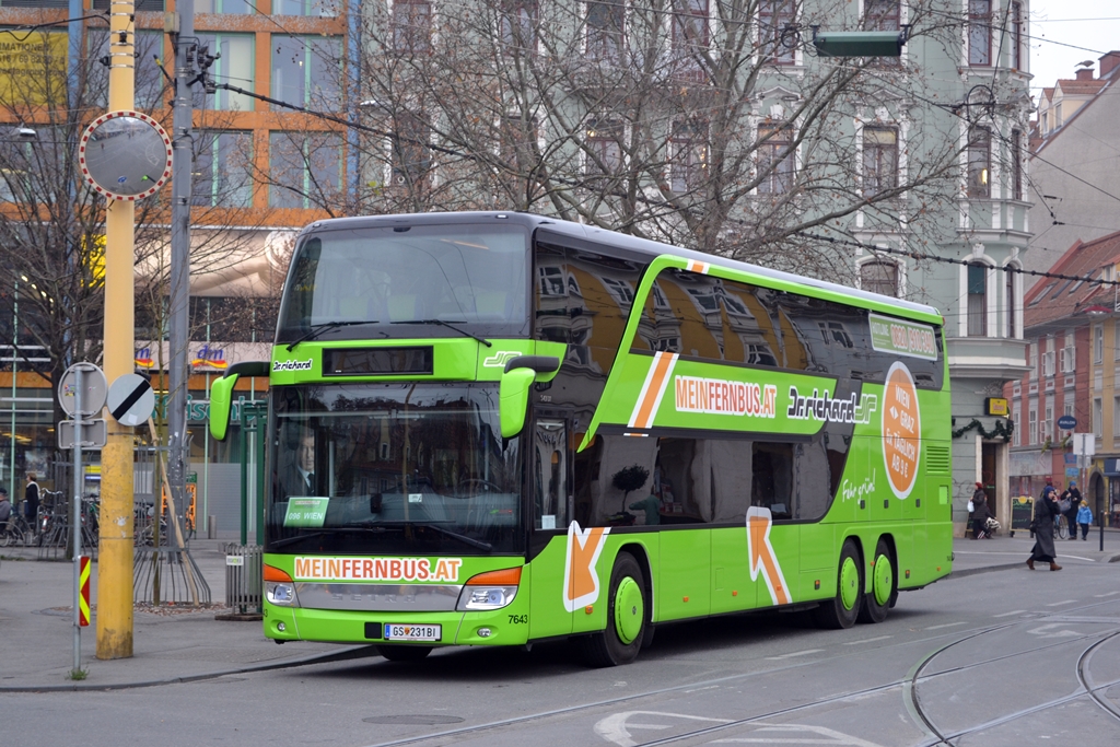 MeinFernbus / Dr. Richard Setra S 431 DT WN 7643 als Linie 096 am Jakominiplatz, 27.11.2014
