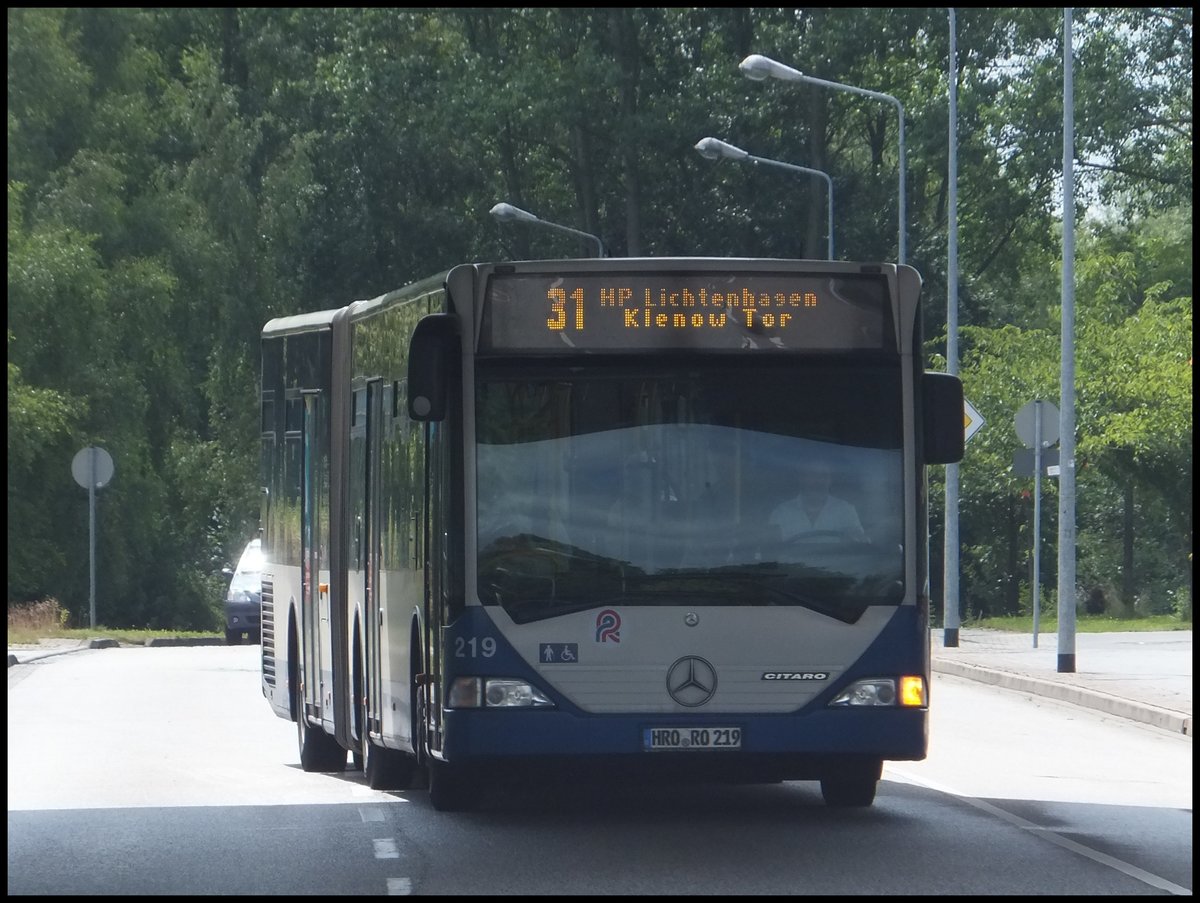 Mercedes Citaro I der Rostocker Straßenbahn AG in Rostock.