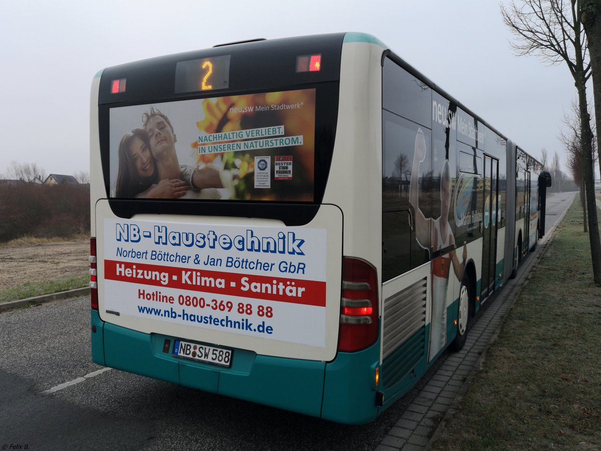 Mercedes Citaro II der Neubrandenburger Verkehrsbetriebe in Neubrandenburg. 