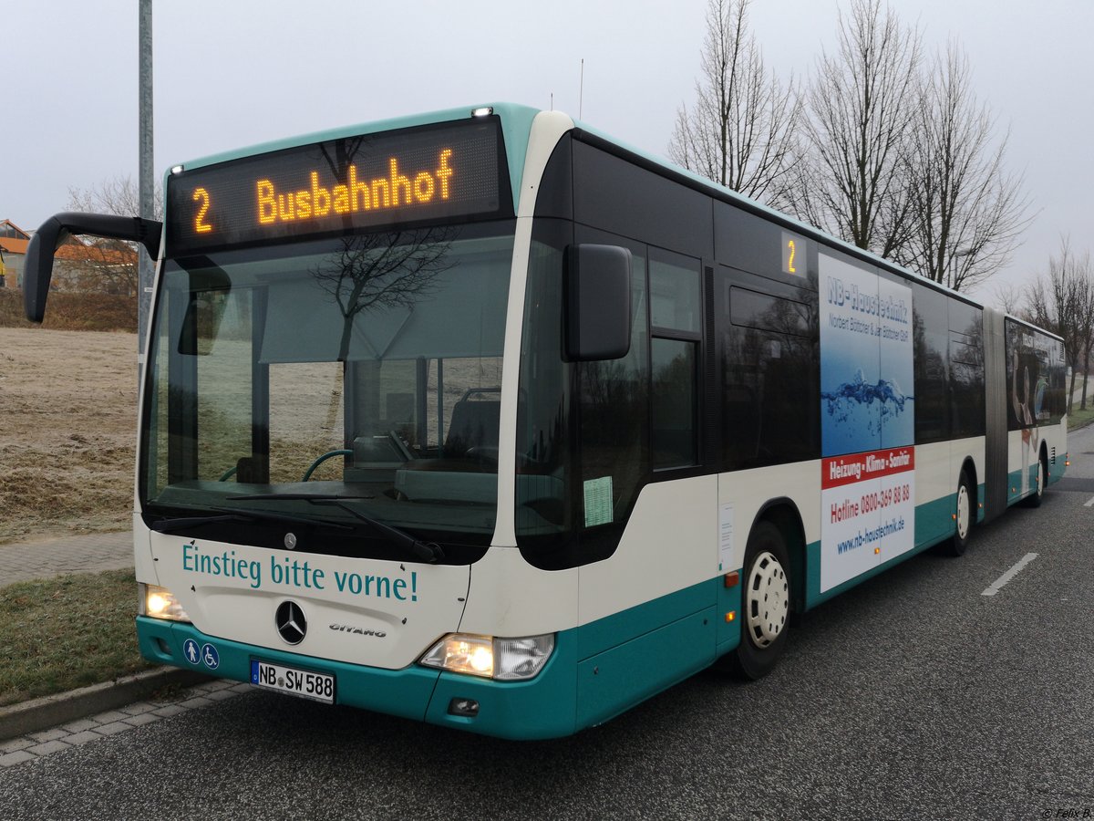 Mercedes Citaro II der Neubrandenburger Verkehrsbetriebe in Neubrandenburg. 