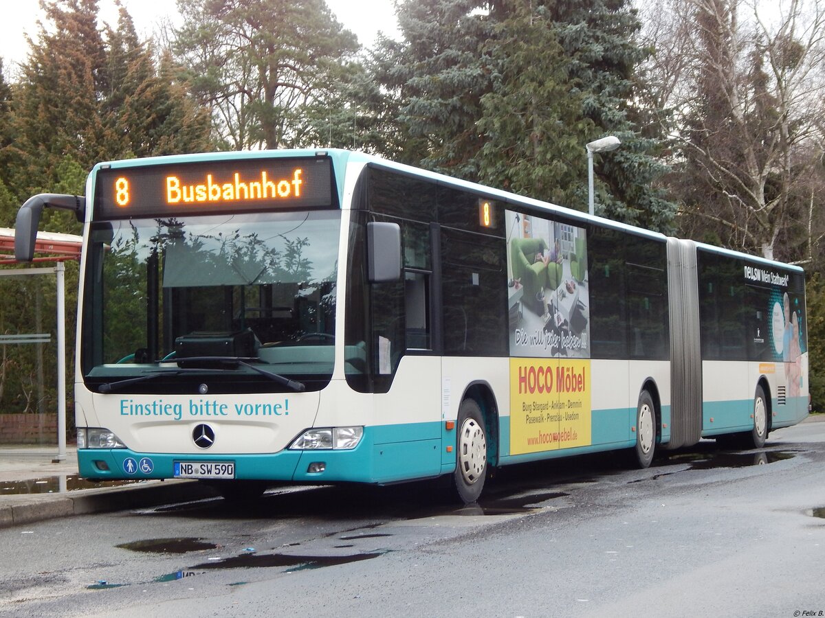 Mercedes Citaro II der Neubrandenburger Verkehrsbetriebe in Neubrandenburg. 