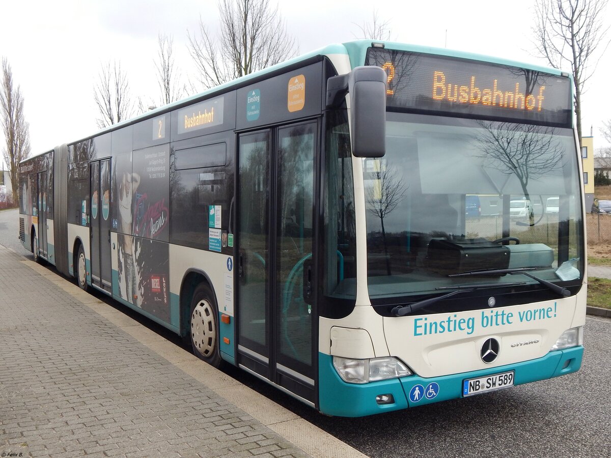 Mercedes Citaro II der Neubrandenburger Verkehrsbetriebe in Neubrandenburg.