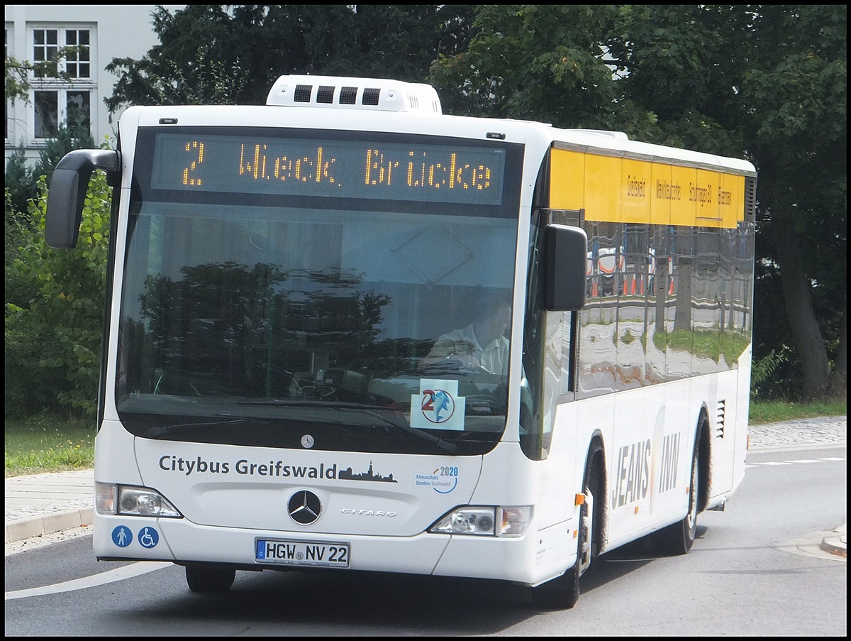 Mercedes Citaro II der Stadtwerke Greifswald in Greifswald.