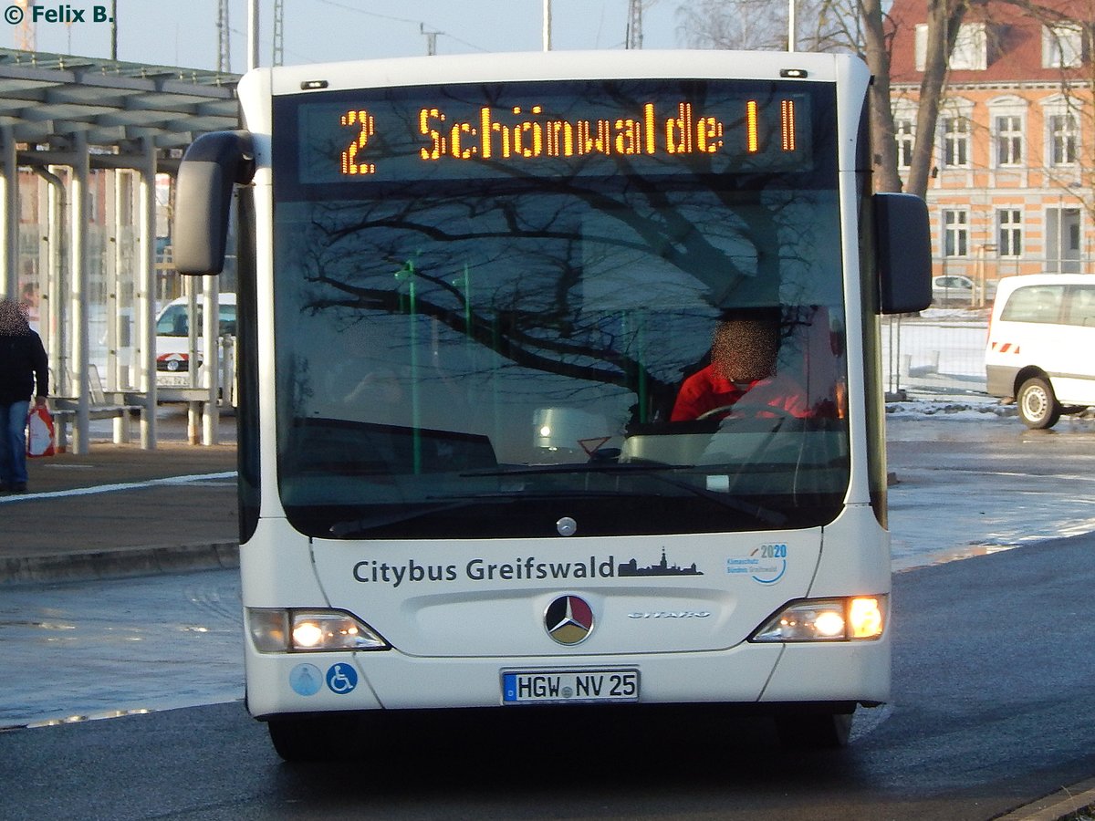 Mercedes Citaro II der Stadtwerke Greifswald in Greifswald.