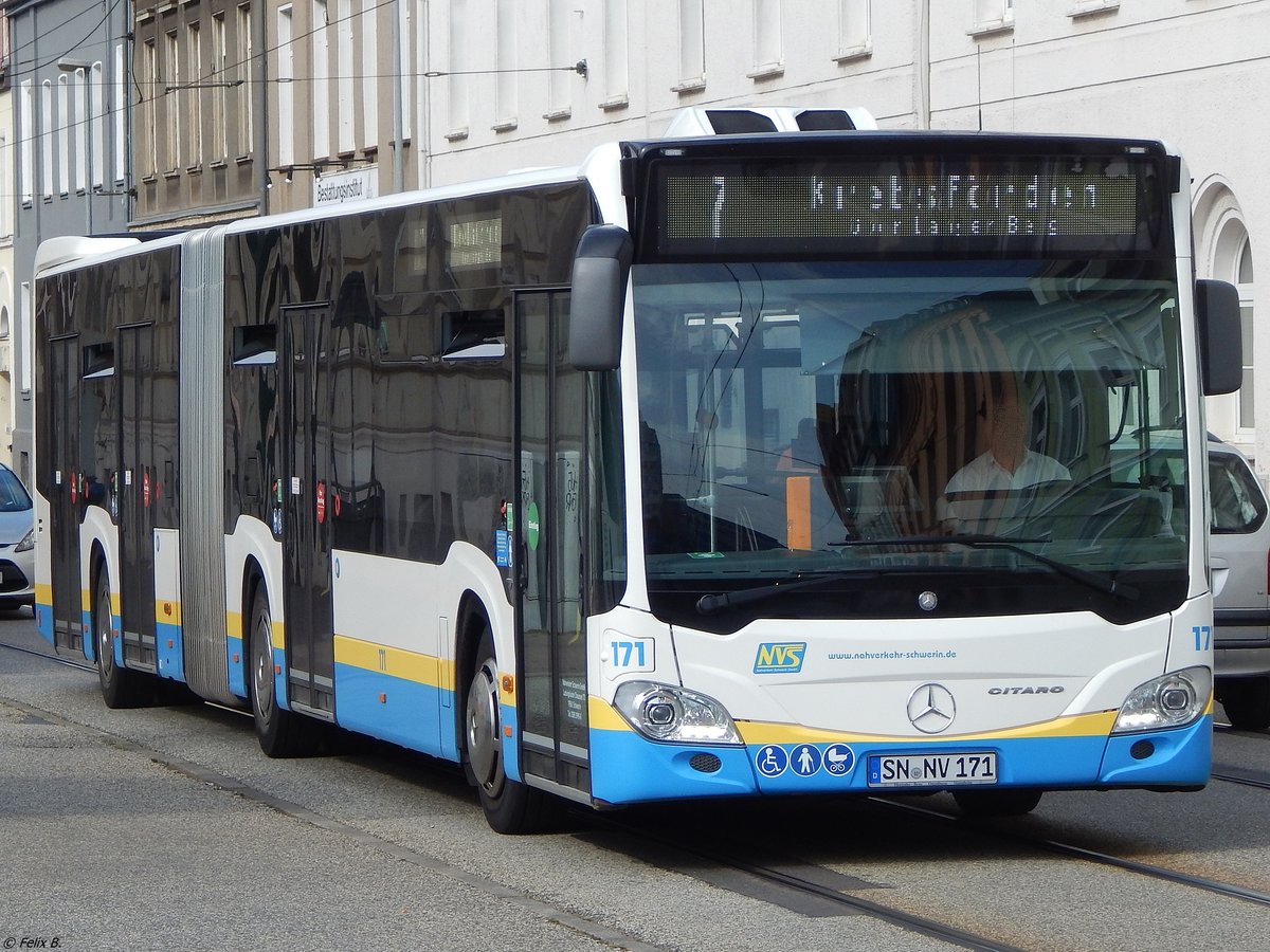 Mercedes Citaro III vom Nahverkehr Schwerin in Schwerin.