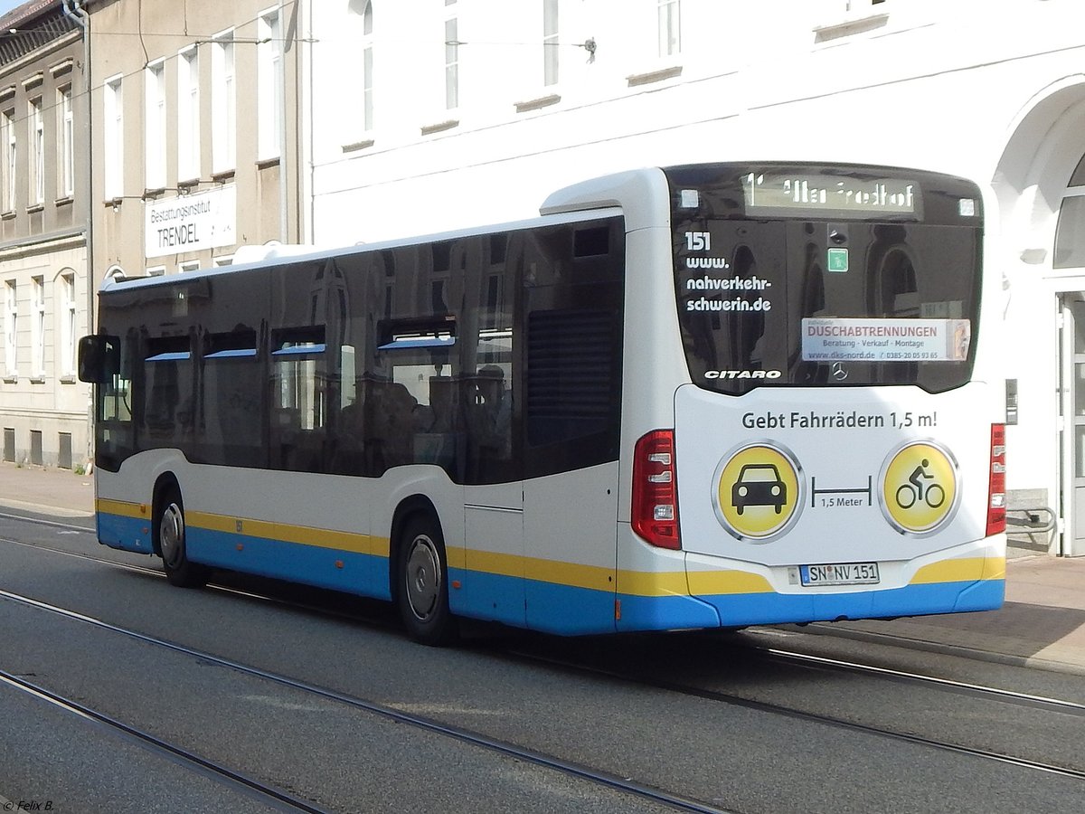 Mercedes Citaro III vom Nahverkehr Schwerin in Schwerin.