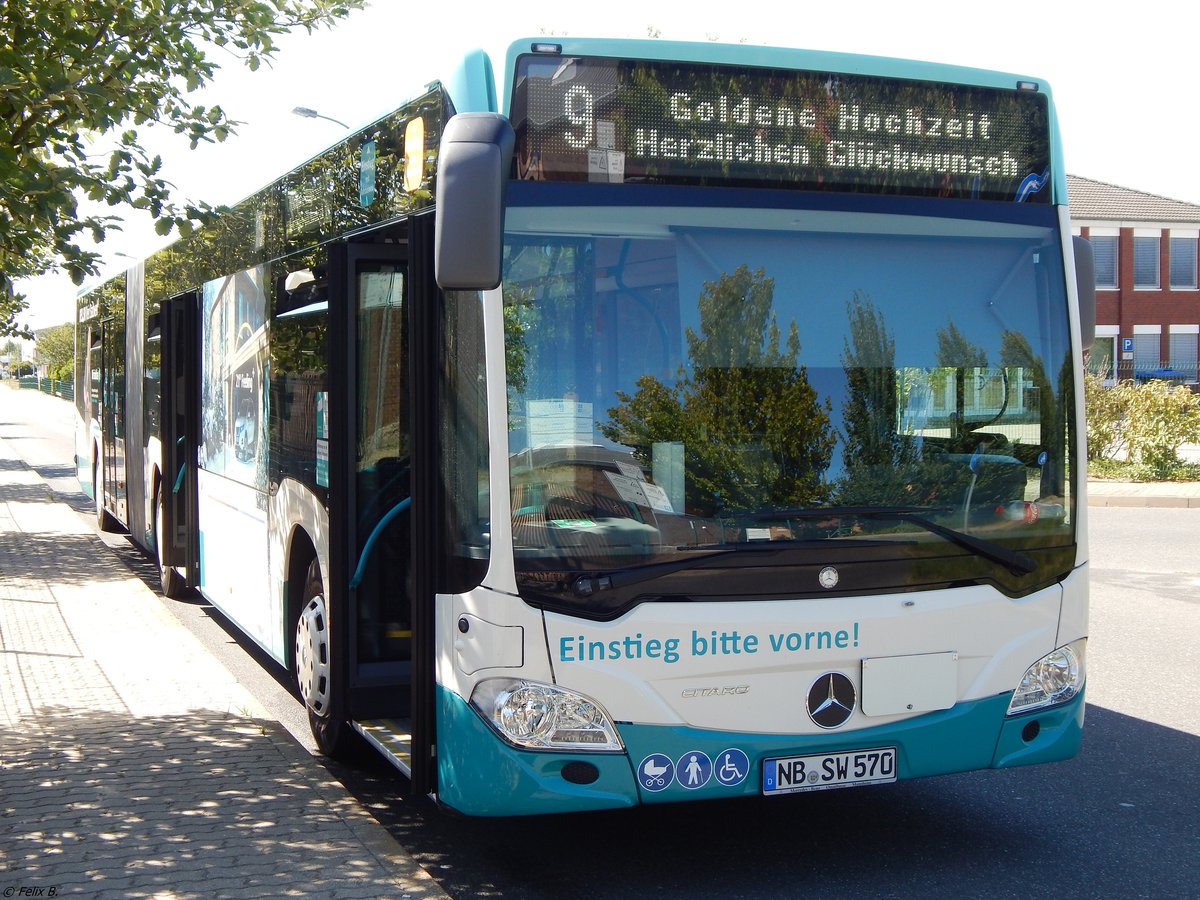 Mercedes Citaro III der Neubrandenburger Verkehrsbetriebe in Neubrandenburg. 