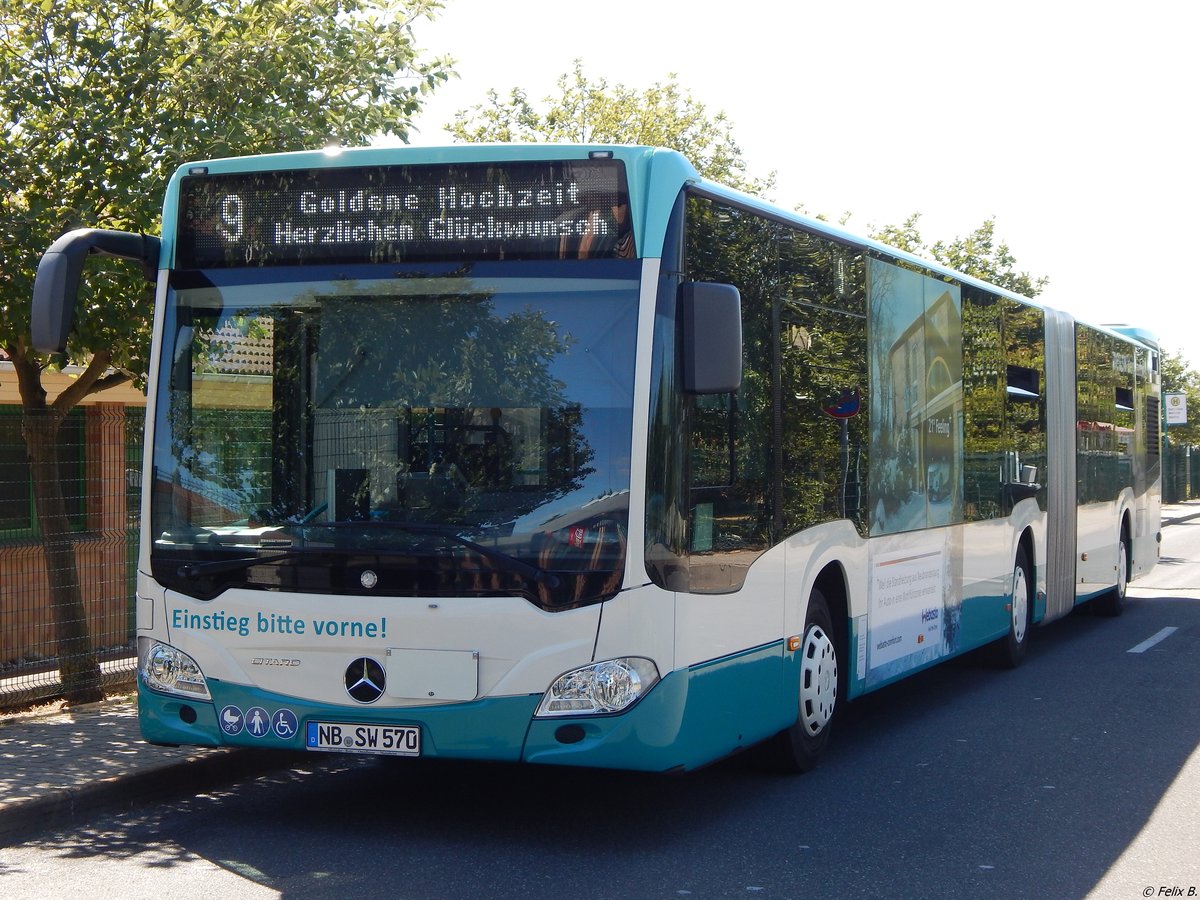 Mercedes Citaro III der Neubrandenburger Verkehrsbetriebe in Neubrandenburg. 