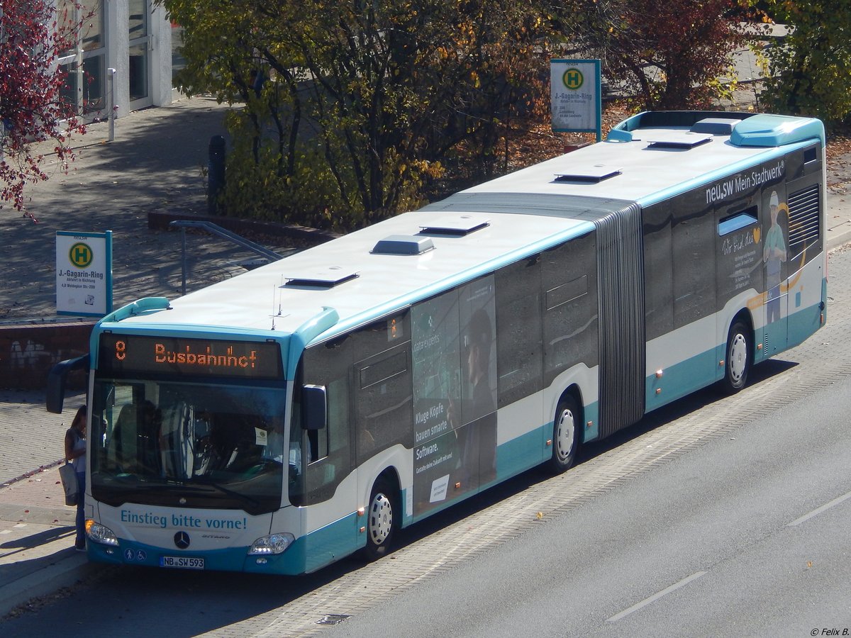 Mercedes Citaro III der Neubrandenburger Verkehrsbetriebe in Neubrandenburg.