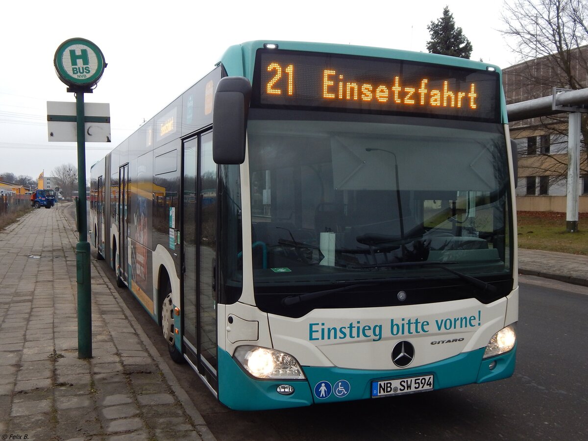 Mercedes Citaro III der Neubrandenburger Verkehrsbetriebe in Neubrandenburg. 