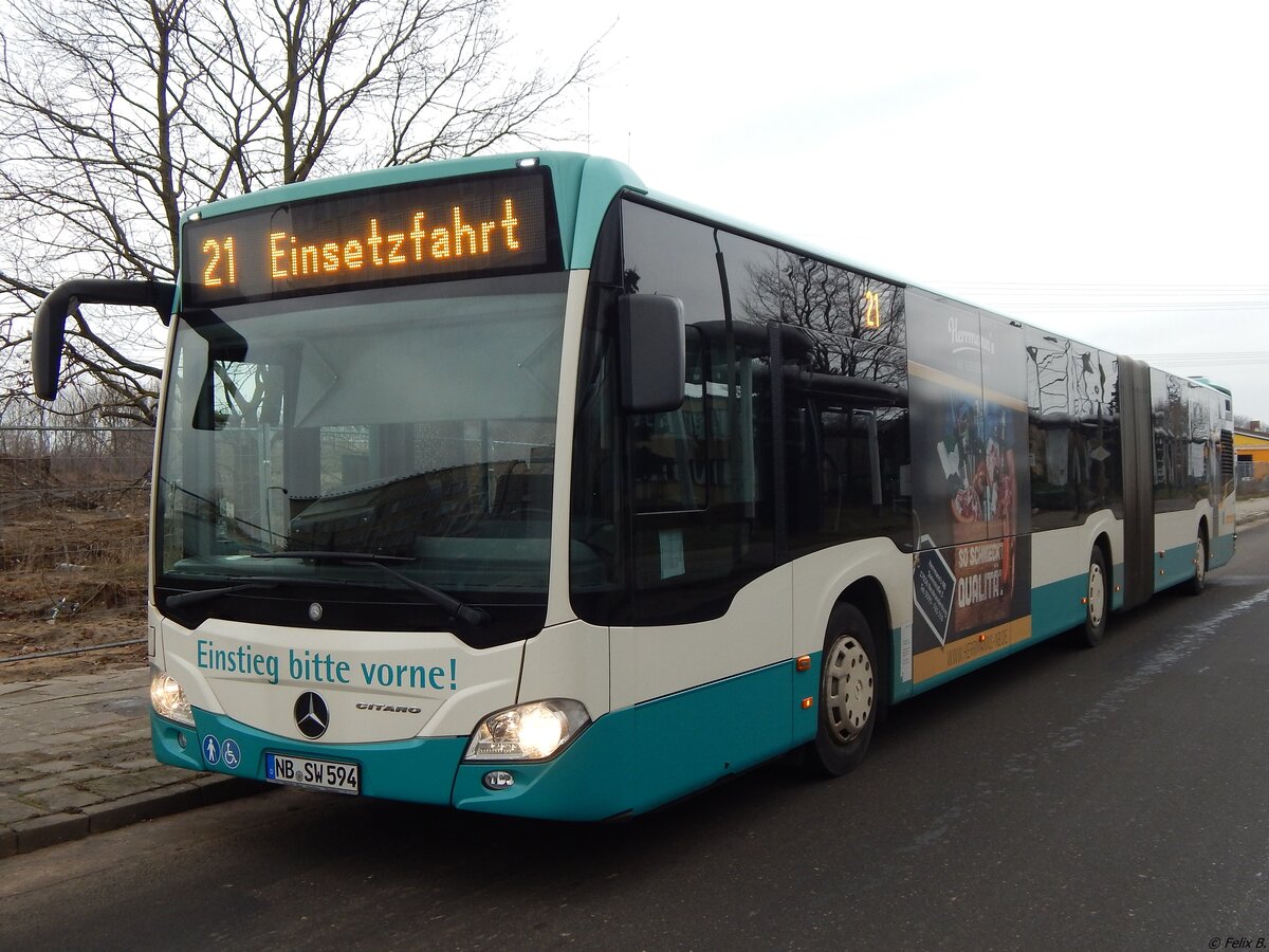 Mercedes Citaro III der Neubrandenburger Verkehrsbetriebe in Neubrandenburg. 