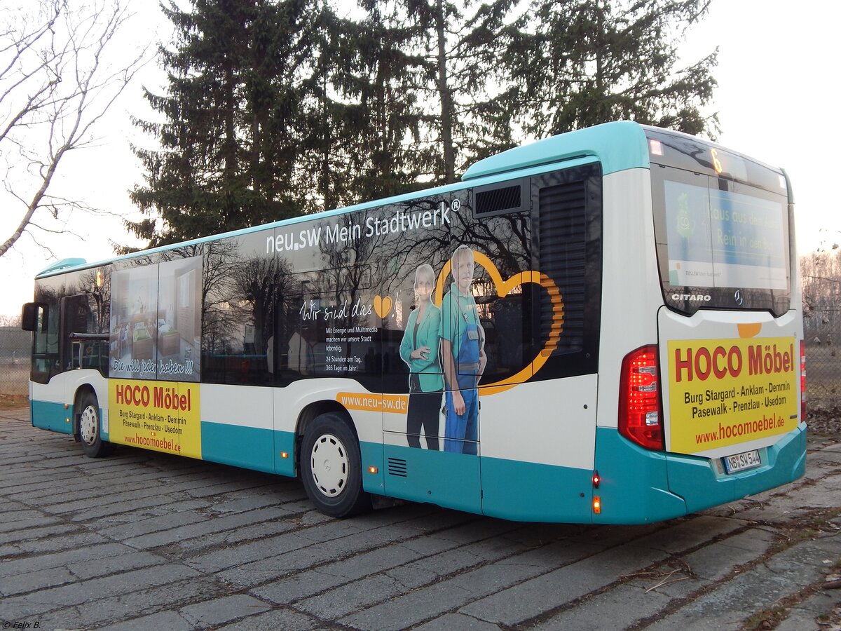 Mercedes Citaro III der Neubrandenburger Verkehrsbetriebe in Neubrandenburg.