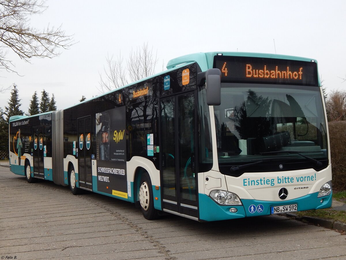 Mercedes Citaro III der Neubrandenburger Verkehrsbetriebe in Neubrandenburg.