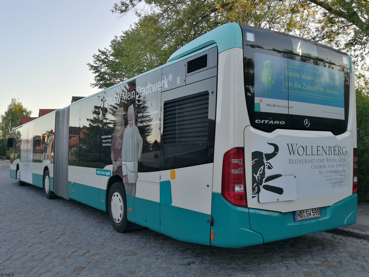 Mercedes Citaro III der Neubrandenburger Verkehrsbetriebe in Neubrandenburg. 