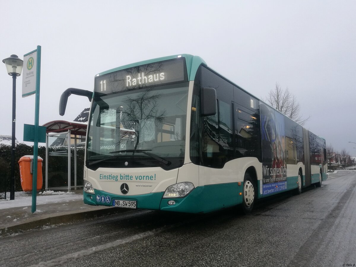 Mercedes Citaro III der Neubrandenburger Verkehrsbetriebe in Neubrandenburg.