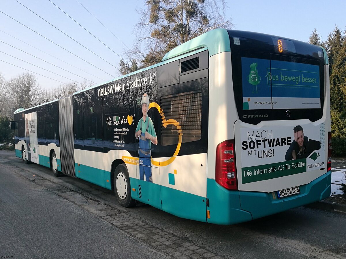 Mercedes Citaro III der Neubrandenburger Verkehrsbetriebe in Neubrandenburg.