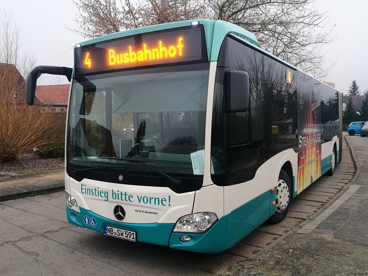 Mercedes Citaro III der Neubrandenburger Verkehrsbetriebe in Neubrandenburg.