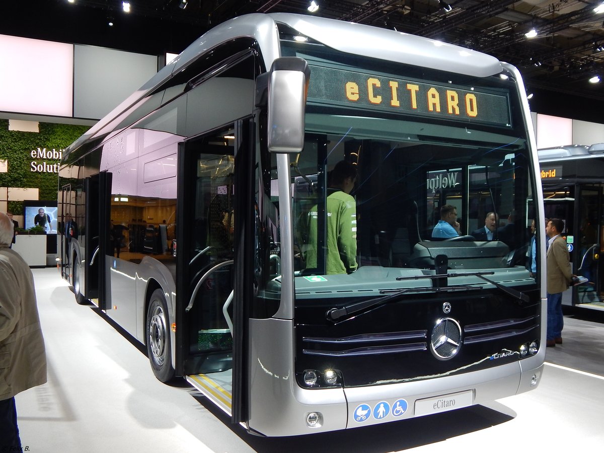 Mercedes eCitaro Vorführwagen in Hannover auf der IAA.