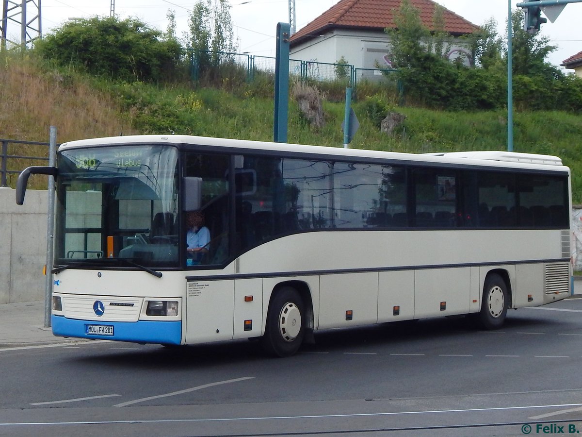 Mercedes Integro vom Busverkehr Märkisch-Oberland in Frankfurt.