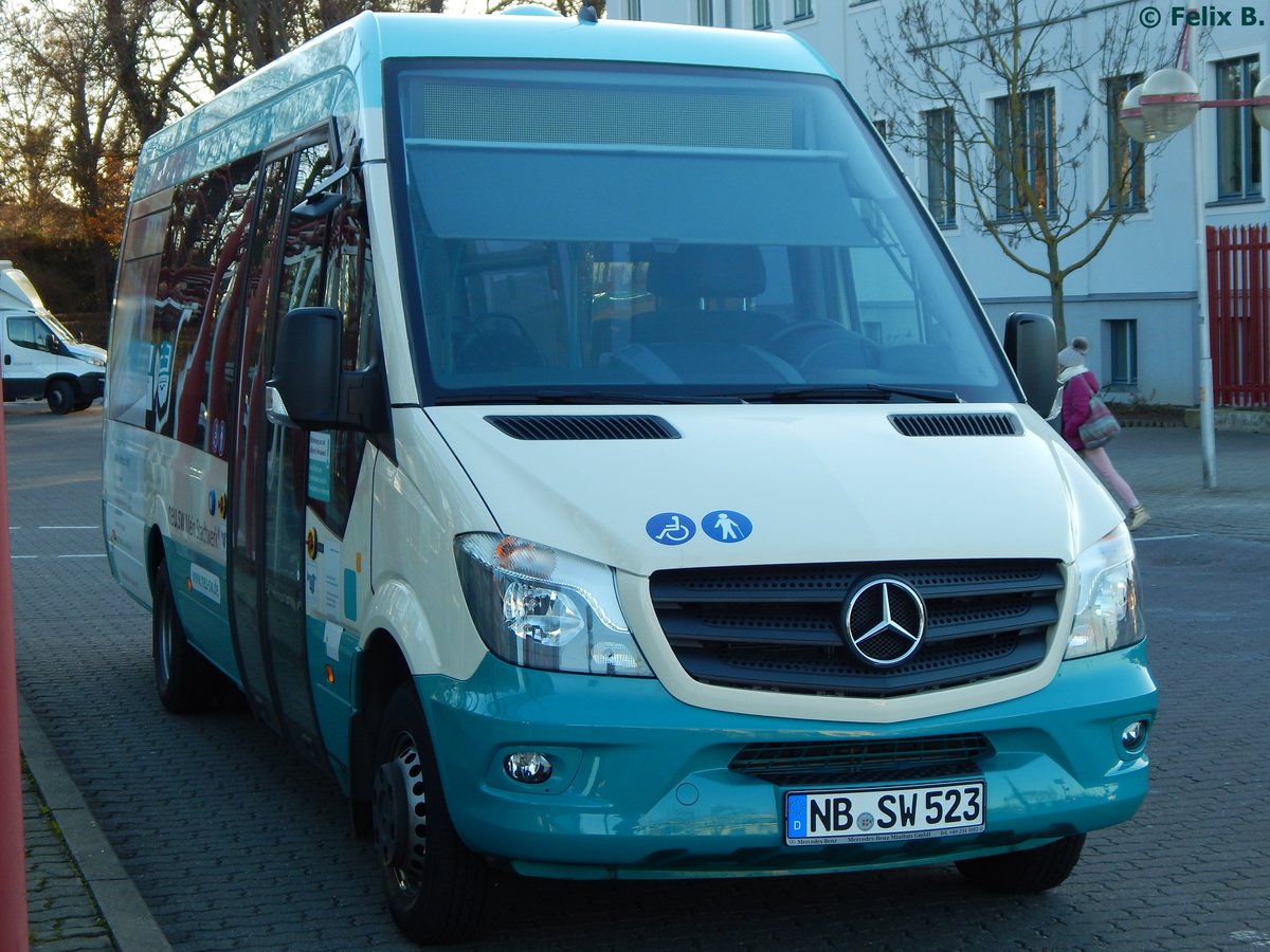 Mercedes Sprinter der Neubrandenburger Verkehrsbetriebe in Neubrandenburg. 