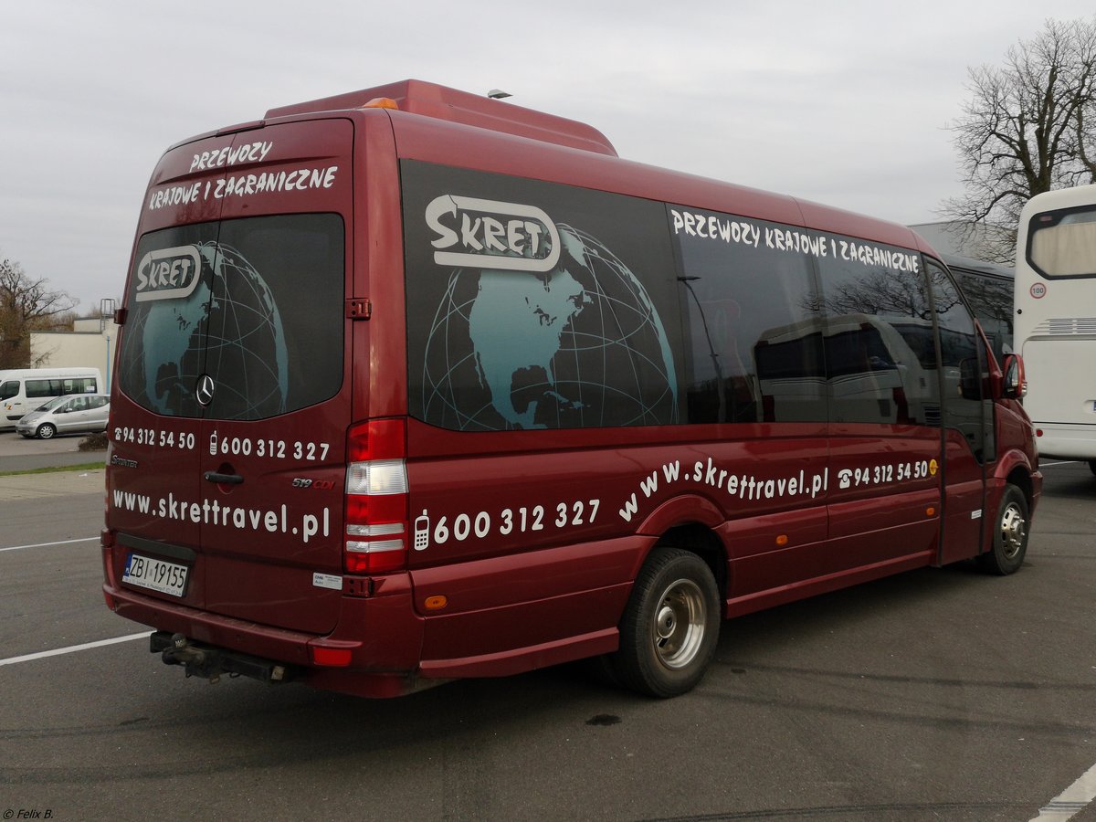 Mercedes Sprinter von Skret aus Polen in Neubrandenburg.