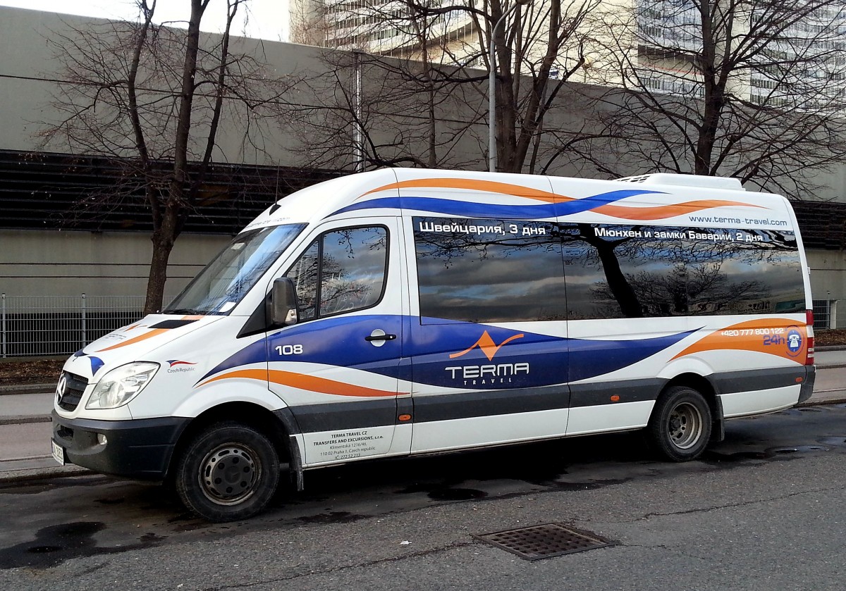 Mercedes Sprinter von Terma Travel aus der CZ am 31.1.2015 in Wien gesehen.