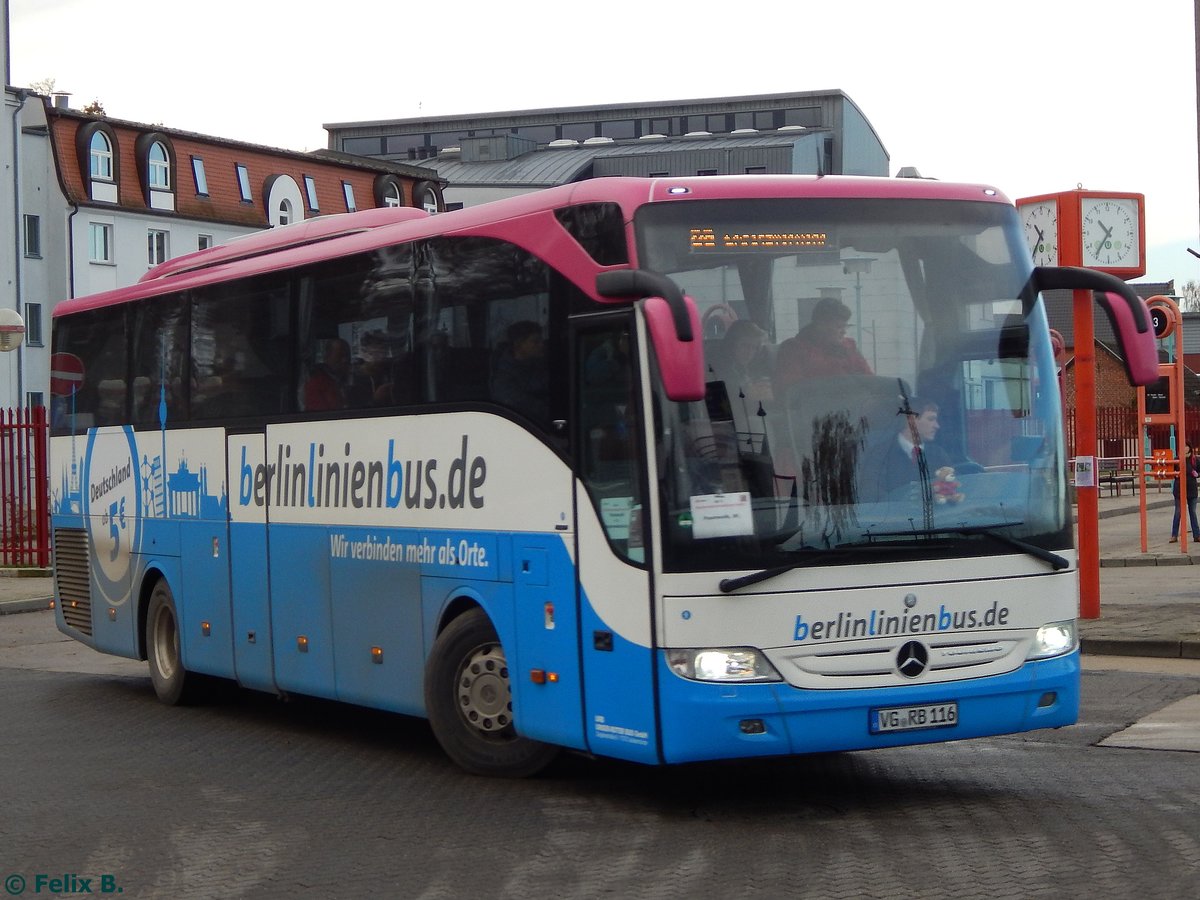 Mercedes Tourismo von BerlinLinienBus/URB in Neubrandenburg.