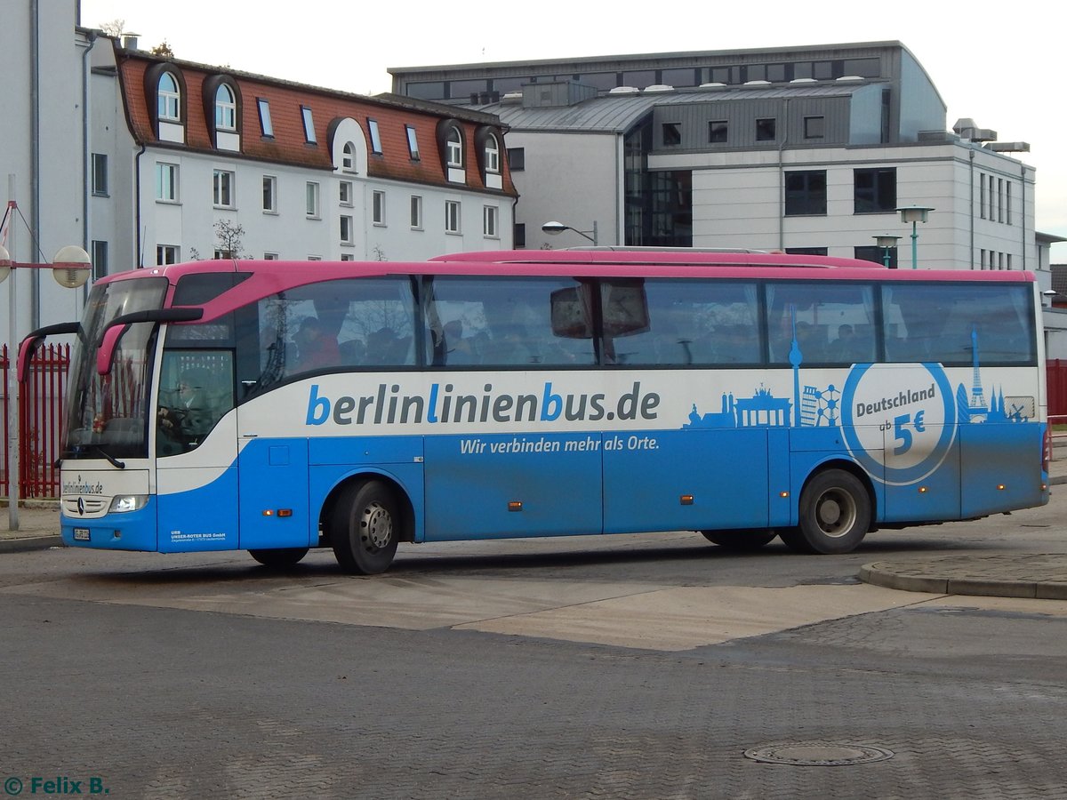 Mercedes Tourismo von BerlinLinienBus/URB in Neubrandenburg.