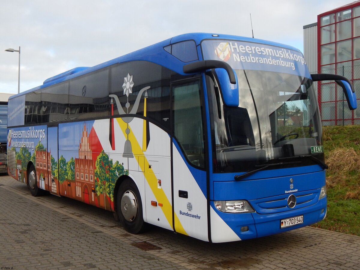 Mercedes Tourismo der Bundeswehr in Neubrandenburg. 